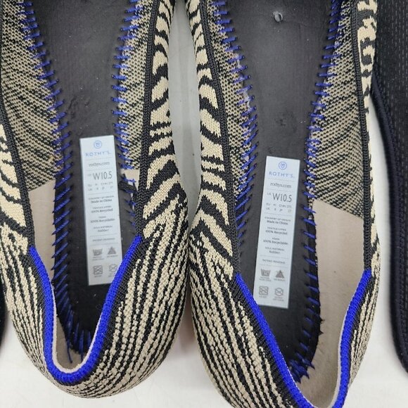 Rothy's The Flat Zebra Print Womens 10.5 Shoes Ballet Retired - Picture 9 of 9